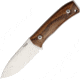 Lionsteel M4 Fixed Blade Santos Wood Knife, 8in Overall, 3.63in Satin Bohler M390 SS Drop Point, Santos Wood Handle, Brown Leather Sheath, M4 ST