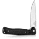 Lionsteel Skinny Framelock Folding Knife by Michele Pensato, 4.5in Closed, 3.5in Stonewash CPM MagnaCut Stainless Blade, Black Aluminum Handle, SK01ABS