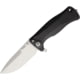 Lionsteel SR11 Framelock Folding Knife, 3.5in Satin Sleipner Tool Steel Drop Point, Black Textured Aluminum Handle, Glass Breaker, Pocket Clip, SR11A BS