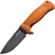 Lionsteel SR22 Framelock Folding Knife, 3in Black Oxide Coated Sleipner Tool Steel Drop Point, Orange Textured Aluminum Handle, Glass Breaker, Pocket Clip, SR22A OB