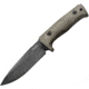 Lionsteel T5 Fixed Blade Black Knife, 5 Niolox tool steel blade, Green canvas micarta handle, T5B CVG