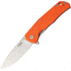 Lionsteel TRE G-10 Framelock Orange Folding Knife,2.88in,Bohler M390 Steel,Drop Point,Stonewash,Orange,G10 Handle LSTTREGOR