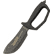 Lizard Lick D Guard Bowie Knife, 13 1/2in Overall, 6 1/2in Black Stonewash 440A SS Wide Bellied Blade, Black Rubberized D-Guard, LZ02