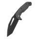 LOTAR Combat Akrav Gen 4 MilSpec Elite Folding Knives, 88.8mm, D2, Recurve, Titanium, Plain Edge, Black, F104BK