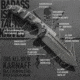LOTAR Combat Karnaff Gen 2 MilSpec Elite Fixed Blade Knives, 109mm, CPM3V, Drop Point, Plain Edge, G10, Black, R102SW