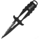 Mac Coltellerie APNEA 9 Dive Knife Black Fixed Blade Knife, 3in, Partially Serrated, Black Stainless Handle MACAPNEA9BE