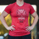 Magpul Industries Sugar Skull Blend T-Shirt - Womens, Large, Red Heather, MAG1218612L