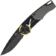 Mantis Gearhead Linerlock Brass DP Folding Knife, 3 stonewash finish 440C stainless drop point blad, Gray aluminum handle, GH2026DP
