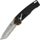 Mantis Gearhead Linerlock Dam Tanto Folding Knife, 3 Damascus steel tanto blade, Black aluminum handle, GH2027T