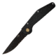 Mantis GT Folding Knife,3.75in Drop Point Combo Ti-Nitrate coated Stainless Steel,Black Aluminum Handle GT102