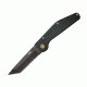 Mantis GT Folding Knife,3.75in Tanto Combo Ti-Nitrate coated Stainless Steel,Green Aluminum Handle GT310