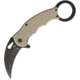 Mantis Karambit Linerlock Desert A/O Folding Knife,2.75in,Stainless Steel,Standard Edge,Black,Tan,G10 Handle MANMK5T