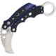 Mantis Vuja De Karambit Blue Folding Knife,2in,Black and Blue,G10 Handle MANMK4B
