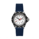 Marathon Cross Hatch 2-Piece Strap, Italian Leather, Steel Buckle, 20mm, Royal Blue, Standard, WS-LT-RBSS-20-ST