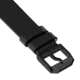 Marathon Cross Hatch 2-Piece Strap, Leather, Steel Buckle, 20mm, Black, Standard, WS-LT-BKBK-20-ST