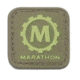 Marathon 1x1in Morale Patch w/Glow in the Dark Rubber Logo,Desert Tan, AD030008DT