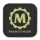 Marathon 2x2in Morale Patch w/Glow in the Dark Rubber Logo, Black, AD030009BK