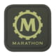 Marathon 2x2in Morale Patch w/Glow in the Dark Rubber Logo,Sage Green, AD030009SG
