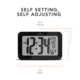 Marathon Atomic Wall Clock w/8 Time Zones and Stand, Black, CL030033-BK-00-NA