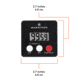 Marathon Digital 100 Minute Timer w/Magnetic Clip, White, TI080006-BK