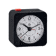 Marathon Mini Analog Alarm Clock, Black Case/White Dial, 2.75in x 2in x 2.75in, CL030065-BK-WH-NA