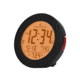 Marathon Round Atomic Alarm Clock w/ Push Button Backlight, Black, CL030078-BK-RD-NA