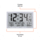 Marathon Slim Jumbo Atomic Digital Wall Clock, Graphite Grey, 14.6in x 1.2in x 9in, CL030062-GG-FD-NA