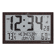 Marathon Slim Jumbo Atomic Digital Wall Clock, Wood, 14.6in x 1.2in x 9in, CL030062-WD-FD-NA