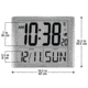 Marathon Super-Jumbo Atomic Digital Wall Clock w/7 inch Digits, Graphite Gray CL030061GG