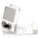 Marathon Travel Alarm Clock w/ Calendar and Temperature, White, 2.5in x .5in x 3in, CL030023-WH-SV-NA