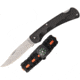 Marbles Brushy Mountian Survival Folding Knive Set, Lockback, Closed 5in, Blade 3.75in L SS L Standard Edge L Matte Finish, Handle Black L Plastic, Black Nylon Sheath, MR395