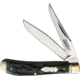 Marbles Trapper Green Stag Bone Folding Knife, Mirror finish stainless clip and spey blades, Green stag bone handle, KB234 GREEN STAG BONE