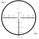 March Scopes Tactical Turret Rifle Scope, 1-10x24mm, 30mm tube, DR-1 Reticle, w/6-level Illumination, w/Custom Unimount, Black, NSN None, D10SV24FIML-P DR-1 Reticle