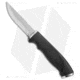 Marttiini Silver Carbinox Fixed Blade Knife, 3.375in, Carbon Steel, Normal Blade, Rubber Black Handle, Steel/Black, 8.125in, BHQ-24552
