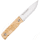 Marttiini Tundra Bushcraft Natural Knife, 4.25 satin finish 1.4116 stainless blade, Waxed curly Birch handle, 352010