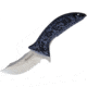 Maserin 640 Ghost Linerlock Blue Folding Knife, 3.5 stonewash finish partially serrated Bohler N6, Black and blue sculpted G10 handle, 640G10G