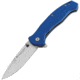 Maserin Sport Linerlock Folding Knife, 3 satin finish 440 stainless drop point blade, Blue G10 handle, 46005G10B