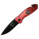 Master Cutlery Fire Rescue, Red Aluminum Handle, Black Blade, Plain MX-8017F