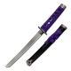 Master Cutlery Fixed Blade, 21in, Carbon Steel Blade, Purple Cord Wrap Handle, SW-72SPE
