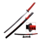 Master Cutlery Fixed Blade, 40in, Carbon Steel Blade, Red Cord Wrapped Handle SW-80