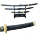 Master Cutlery Fixed Blade, 40in, Stainless Steel Blade, Black And Green Cord Wrapped Handle JL-021BL4
