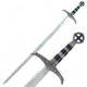 Master Cutlery Fixed Blade, 41.5in, Stainless Steel Blade, Cast Metal Furnishings On Handle D-5002