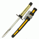 Master Cutlery Fixed Blade, 8in, Stainless Steel Blade, Yellow Cord Wrapped Handle CM-02YL