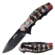 Master USA Spring Assisted Folding Knive, 3.25in Blade, 3CR13 Steel Blade Knive, Military, MU-A104ML