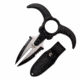 Master USA MU-20-03S Fixed Blade Knife, 2.25in, 3CR13 Stainless Steel, Separated Push Dagger, Black/Steel Blade, ABS Handle, Black, MU-20-03S
