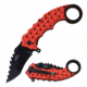 Master USA MU-A057RD Spring Assisted Knife, 3in, 3CR13 Stainless Steel, Tanto, Black Blade, Injection Molded Handle, Red, MU-A057RD