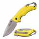 Master USA MU-A084YL Spring Assisted Knife, 2.75in, 3CR13 Stainless Steel, Spear Point, Steel Blade, Injection Molded Handle, Yellow, MU-A084YL