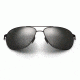 Maui Jim Castles Sunglasses, Matte Black Frame, Neutral Grey Lens, Polarized, 728-2M