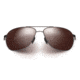 Maui Jim Castles Sunglasses, Satin Dark Gunmetal Frame, Maui Rose Lens, Polarized, R728-02S