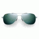 Maui Jim Guardrails Sunglasses w/ Silver w/ Blue Tips Frame and Neutral Grey Lenses - 327-17